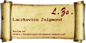 Laczkovics Zsigmond névjegykártya